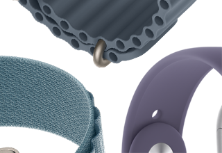 Apple Watch Series 11 straps: purple fog Sport Band, anchor blue Ocean Band, light blue Alpine Loop