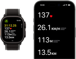 Live Workout metrics on Apple Watch Ultra 3 and iPhone
