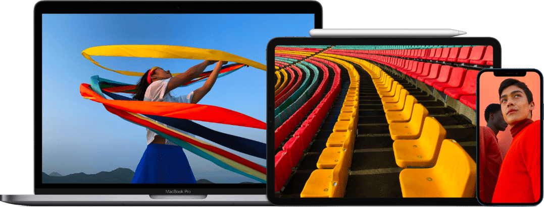 MacBook Pro, iPad Pro, iPhone 12 Pro
