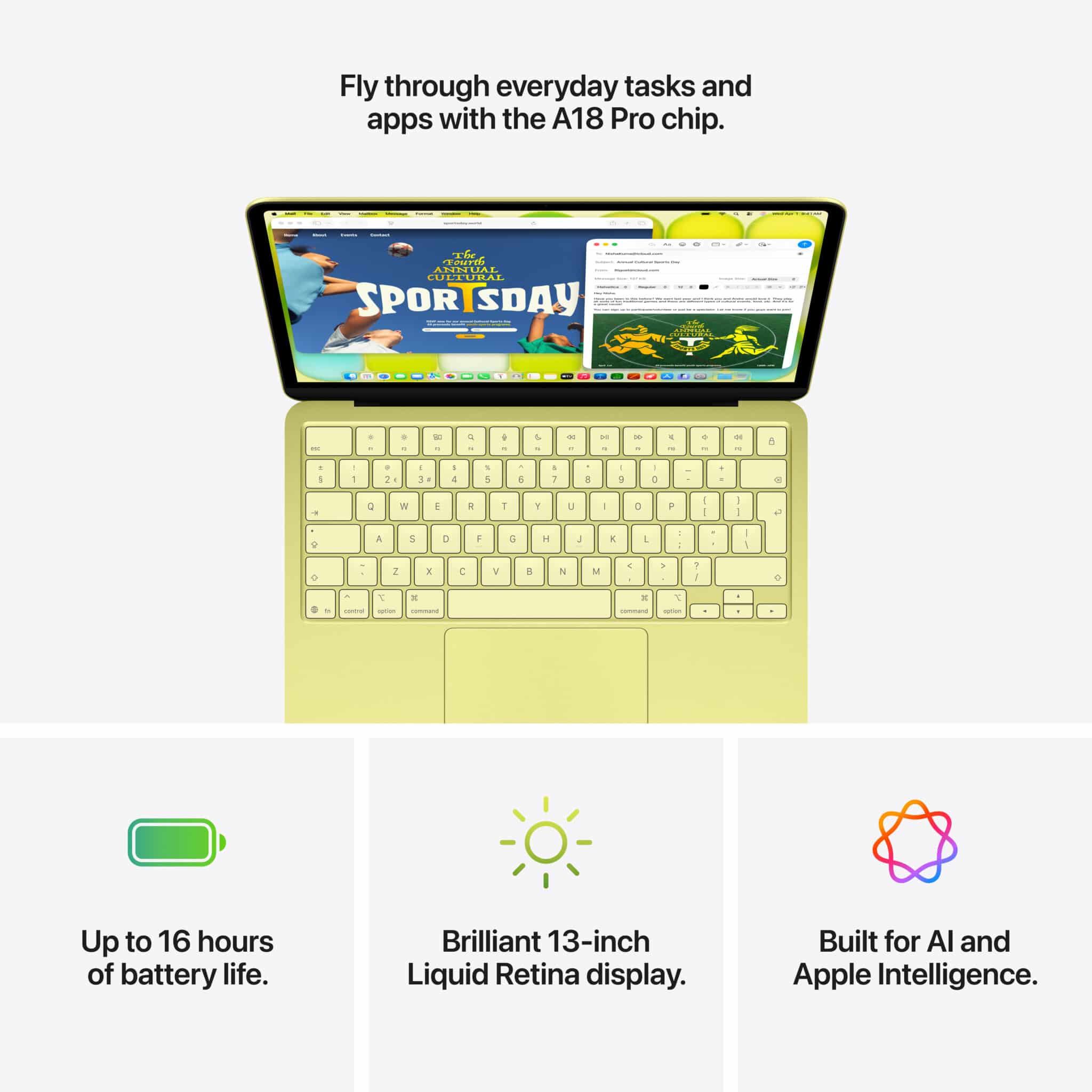新品未開封 MacBook Neo 8GB/512GB Buy MacBook Neo, Citrus, 512GB - Apple (UK)